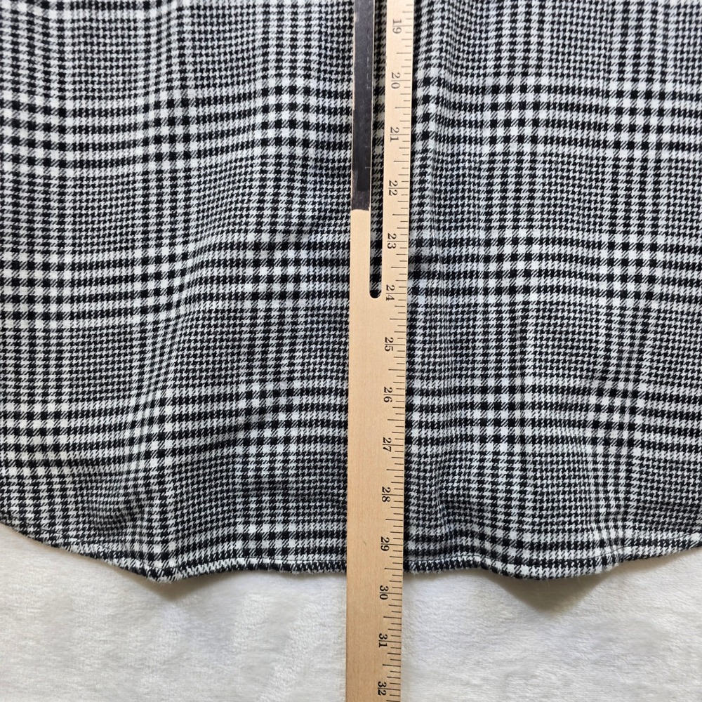 Gap Flannel Shirt Womens Small Black White Houndstooth Cotton Big Shirt NEW‎ - Picture 9 of 11